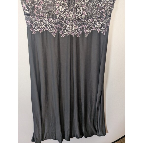 Soma Babydoll Long Nightgown Sz L Maxi Slip Dress M Gown Purple Lace Whimsigoth - Picture 12 of 16